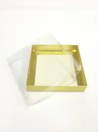 15x15x3 Altın Altı Kartonlu Asetat Kutu - Görsel 1