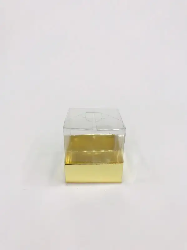 5x5x5 Altın Altı Kartonlu Asetat Kutu