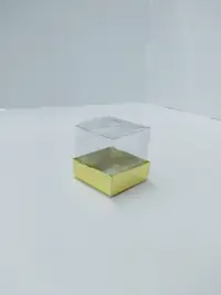 5x5x5 Altın Altı Kartonlu Asetat Kutu - Görsel 2