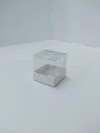 5x5x5 Beyaz Altı Kartonlu Asetat Kutu - Görsel 2