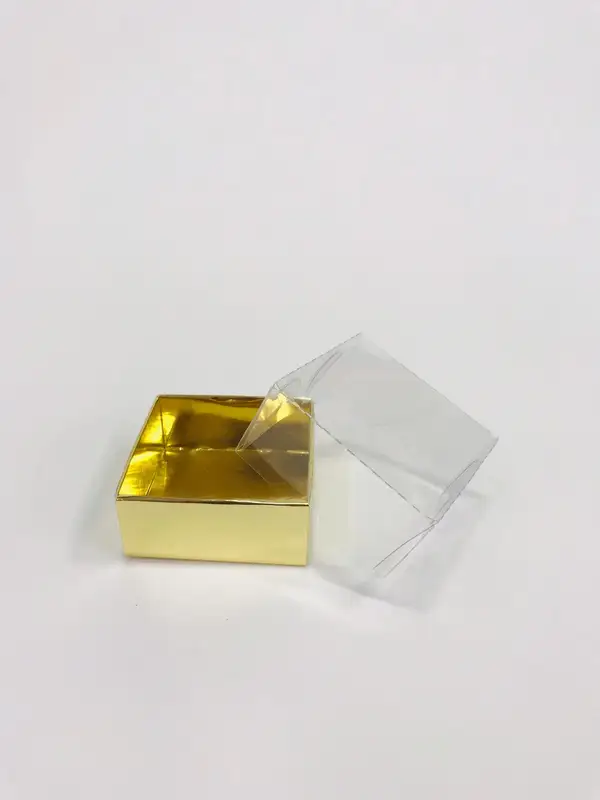 5x5x3 Altın Altı Kartonlu Asetat Kutu