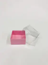 5x5x3 Pembe Altı Kartonlu Asetat Kutu - Görsel 1