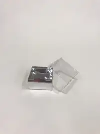 5x5x3 Gümüş Altı Kartonlu Asetat Kutu - Görsel 1