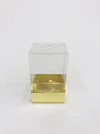 5x5x8 Altın  Altı Kartonlu Asetat Kutu - Görsel 1