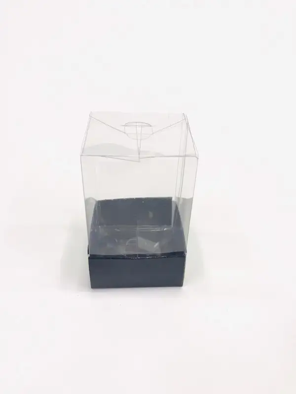5x5x12 siyah Altı Kartonlu Asetat Kutu