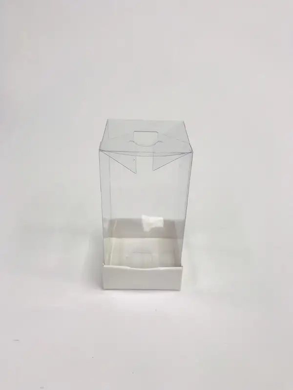 5x5x12 Beyaz Altı Kartonlu Asetat Kutu
