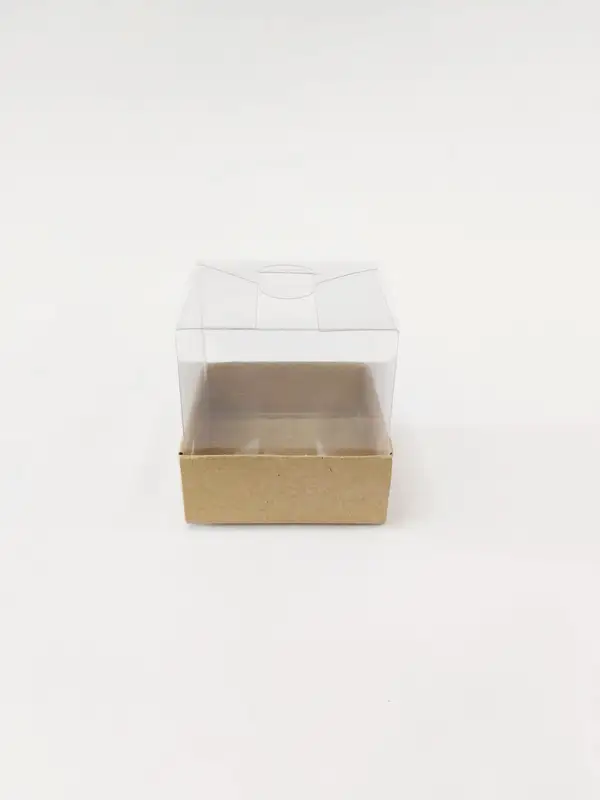 6x6x6 Kraft Altı Kartonlu Asetat Kutu
