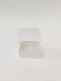 6x6x7 beyaz Altı Kartonlu Asetat Kutu - Görsel 1