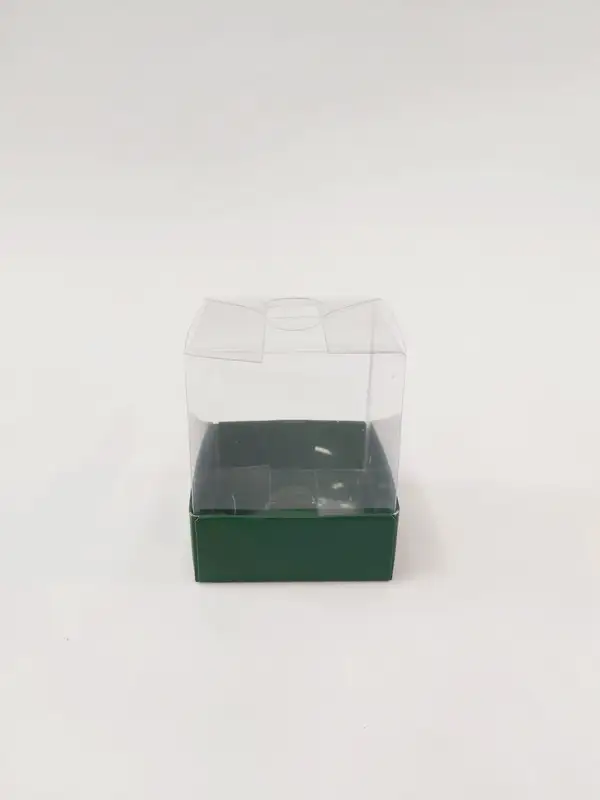6x6x7 yeşil Altı Kartonlu Asetat Kutu