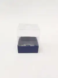 6x6x7 lacivert Altı Kartonlu Asetat Kutu - Görsel 1