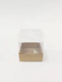 6x6x7 kraft Altı Kartonlu Asetat Kutu - Görsel 1