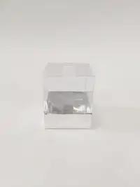 6x6x7 gümüş Altı Kartonlu Asetat Kutu - Görsel 1
