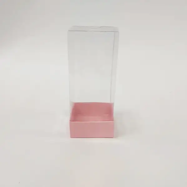 6x6x16 Pembe Altı Kartonlu Asetat Kutu
