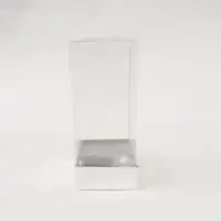 6x6x16 Gümüş Altı Kartonlu Asetat Kutu - Görsel 1