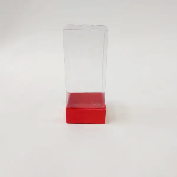6x6x16 Kırmızı Altı Kartonlu Asetat Kutu