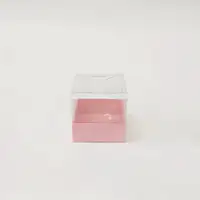 7x7x7 Pembe Altı Kartonlu Asetat Kutu - Görsel 1