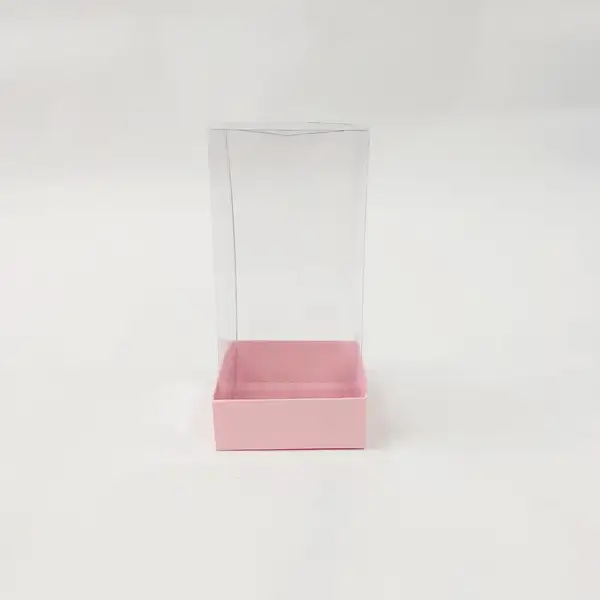 7x7x16 Pembe Altı Kartonlu Asetat Kutu