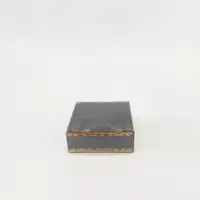 8x8x3 Altın Yaldızlı Siyah Altı Kartonlu Asetat Kutu - Görsel 1