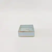 8x8x3 Altın Yaldızlı Mavi Altı Kartonlu Asetat Kutu - Görsel 1