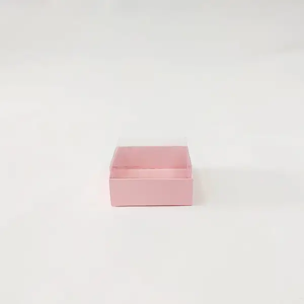8x8x4 Pembe Altı Kartonlu Asetat Kutu
