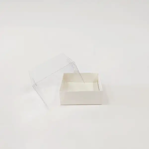 8x8x5 Beyaz Altı Kartonlu Asetat Kutu