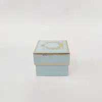 8x8x6 Altın Yaldızlı Mavi Kutu - Görsel 1