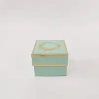 8x8x6 Altın Yaldızlı Mint Yeşili Kutu - Görsel 1