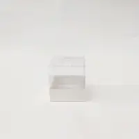 8x8x8 Beyaz Altı Kartonlu Asetat Kutu - Görsel 1