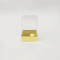 8x8x11 gold rengı Kartonlu Asetat Kutu - Görsel 1