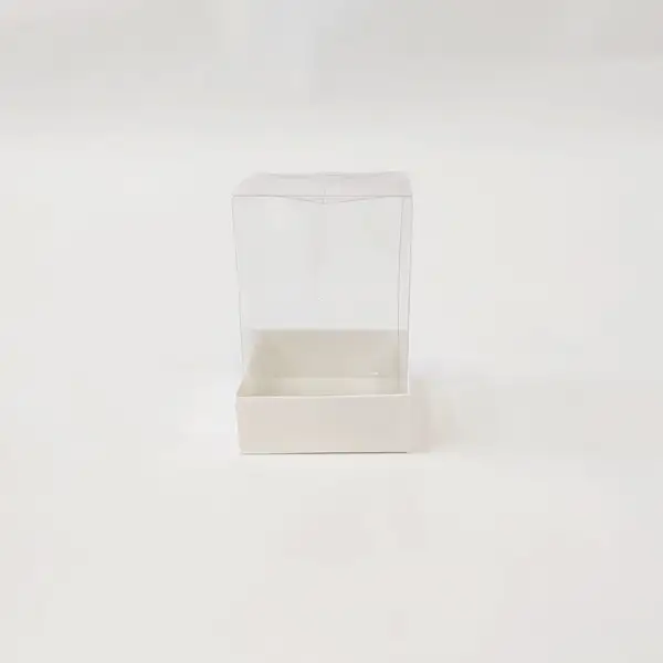 8x8x11 Beyaz Altı Kartonlu Asetat Kutu