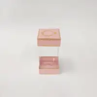 8x8x16 Çiftli Altın Yaldızlı Pembe Kutu - Görsel 1