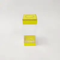 8x8x20 Çiftli Altın Yaldızlı Sarı Kutu - Görsel 1