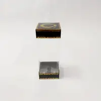 8x8x20 Çiftli Altın Yaldızlı Siyah Kutu - Görsel 1