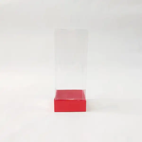 8x8x20 Kırmızı Altı Kartonlu Asetat Kutu