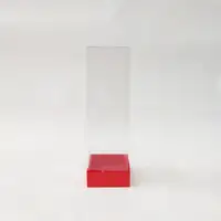 8x8x25 Kırmızı Altı Kartonlu Asetat Kutu - Görsel 1