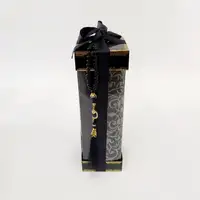 8x8x25 Altın Yaldızlı Siyah Kutu - Görsel 1