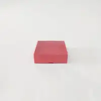 9x9x3 Kırmızı Altı Kartonlu Asetat Kutu - Görsel 1