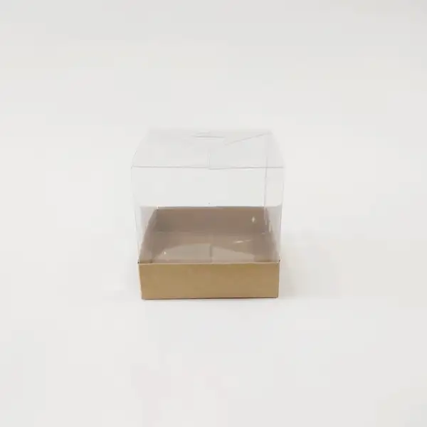 9x9x9 Kraft Alt Üst Kartonlu Asetat Kutu