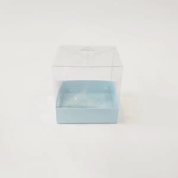 9x9x9 Mavi Alt Üst Kartonlu Asetat Kutu