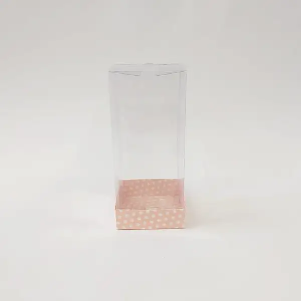 9x9x20 Pembe Altı Kartonlu Asetat Kutu