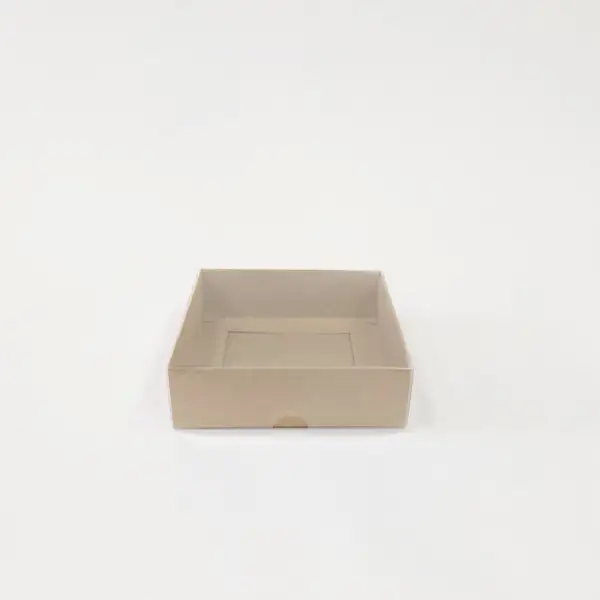 10x10x3 Kraft Altı Kartonlu Asetat Kutu