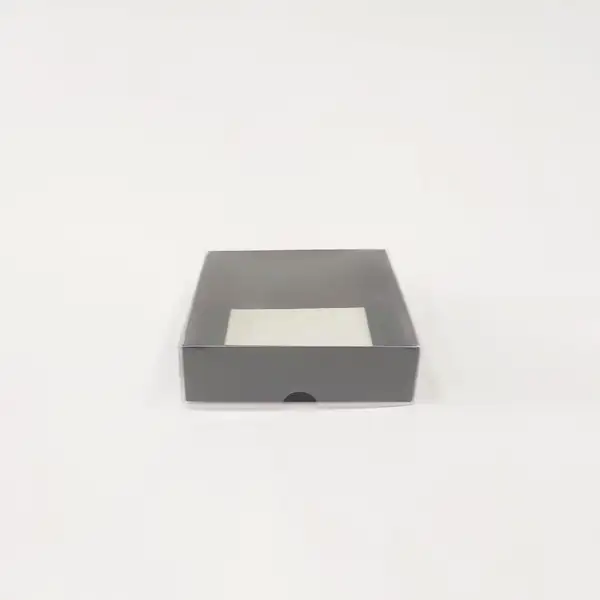 10x10x3 Siyah Altı Kartonlu Asetat Kutu