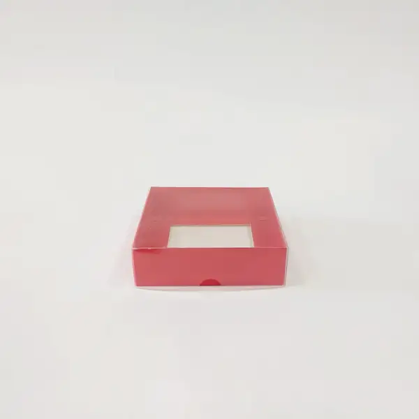 10x10x3 Kırmızı Altı Kartonlu Asetat Kutu