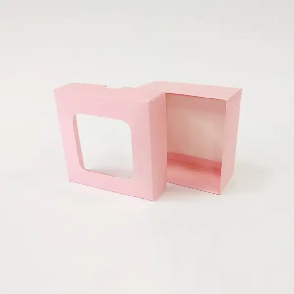 10x10x5 Pencereli  Pembe Kutu
