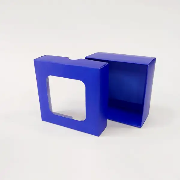 10x10x5 Pencereli Lacivert Kutu