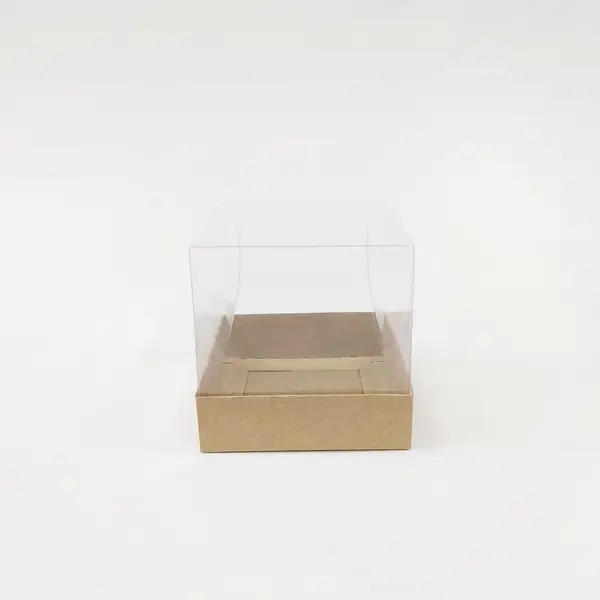 10x10x10 Kraft Altı Kartonlu Asetat Kutu