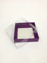 12x12x3  Mor Altı Kartonlu Asetat Kutu - Görsel 1