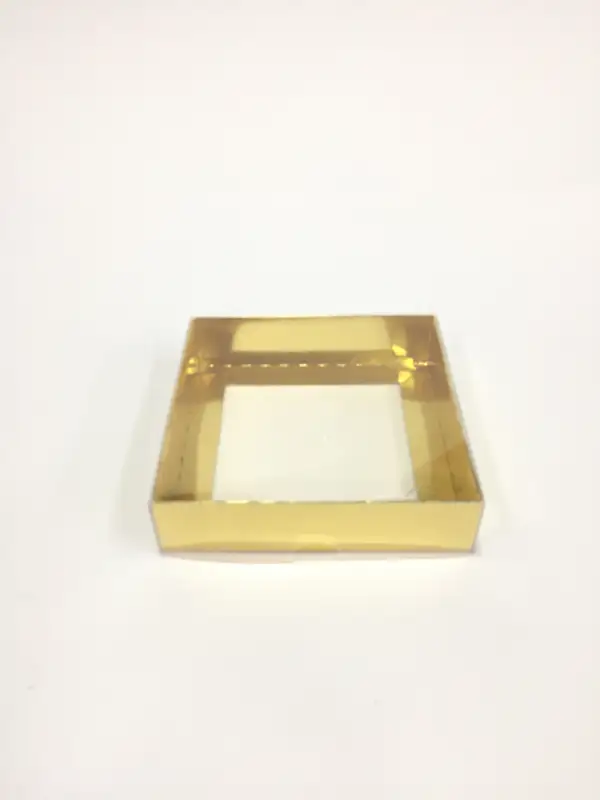 12x12x3 Altın Altı Kartonlu Asetat Kutu