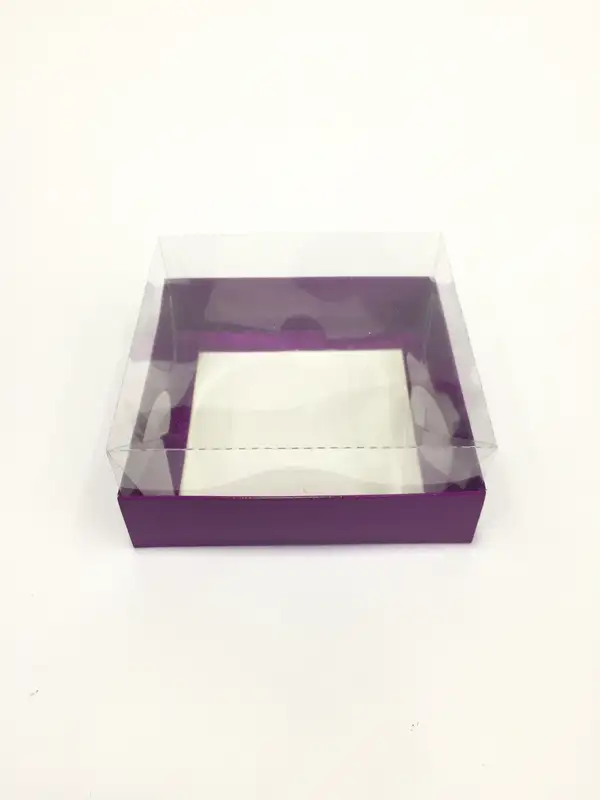 12x12x5 Mor Altı Kartonlu Asetat Kutu
