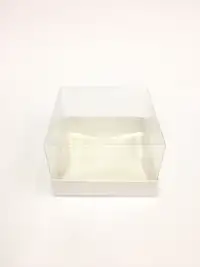 12x12x8 Beyaz Altı Kartonlu Asetat Kutu - Görsel 1